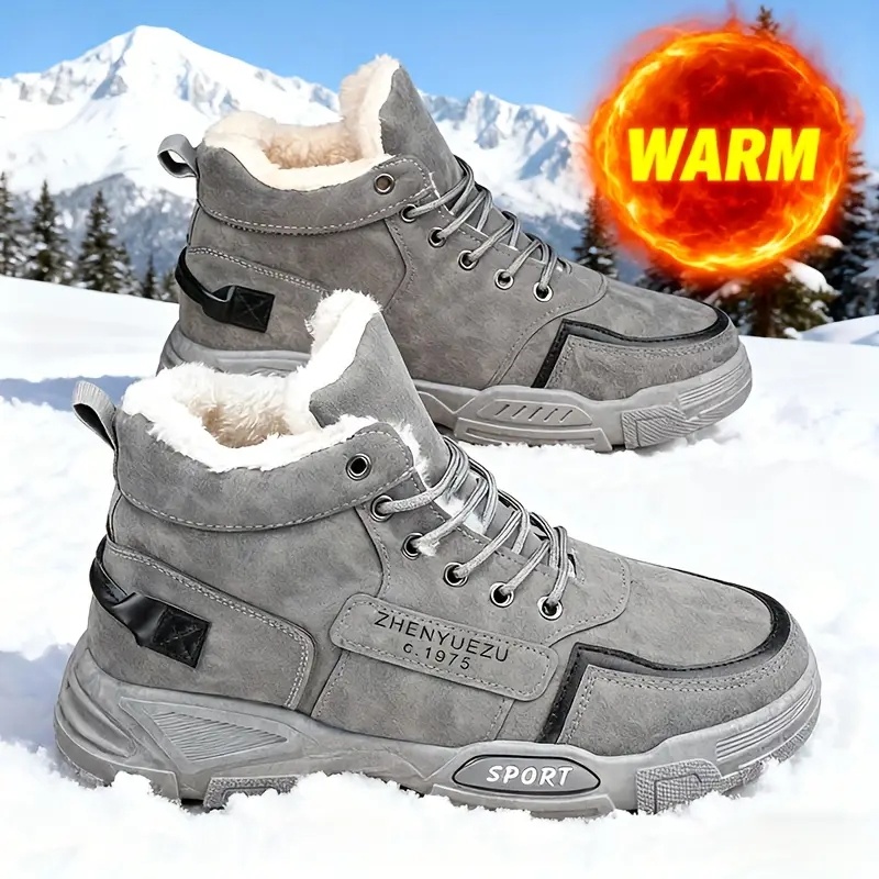 Sewing Cloth - Stivali da Neve Invernali da Uomo,