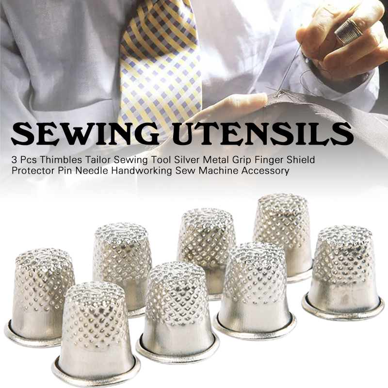 Sewing Thimble Metal - 3Pcs ditale ditali per cucire in