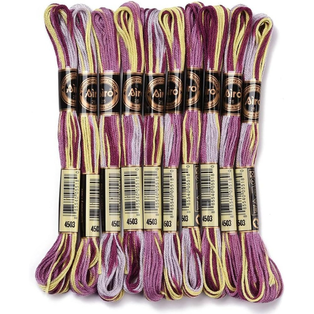 Embroidery Floss Thread - 6 fili viola filo da ricamo
