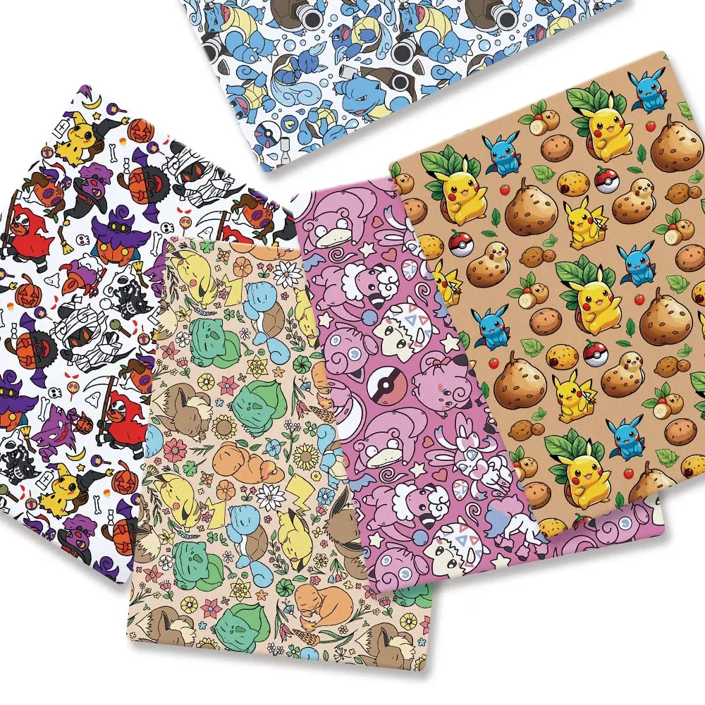 Sewing Production - Pokemon Cartoon Fabric140 * 50cm Cucito