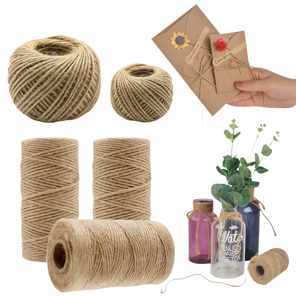 Vintage Sewing Textile - Corda di Iuta Naturale 2/3/4mm, Nastro