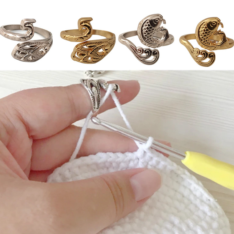 Sewing Thimble Metal - Anello per maglieria Loop Strumento per