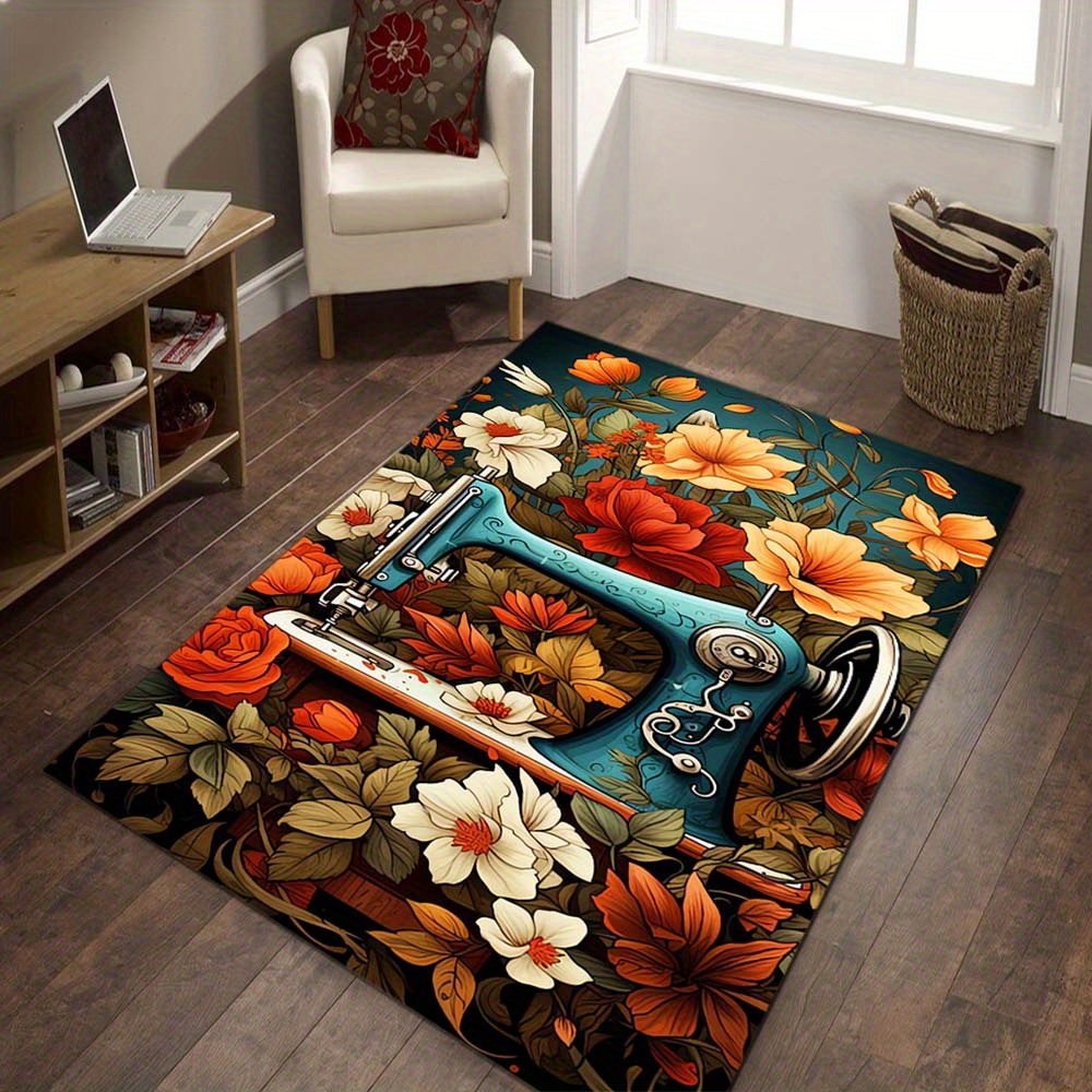 Vintage Sewing Textile - Tappeto in poliestere per macchina da