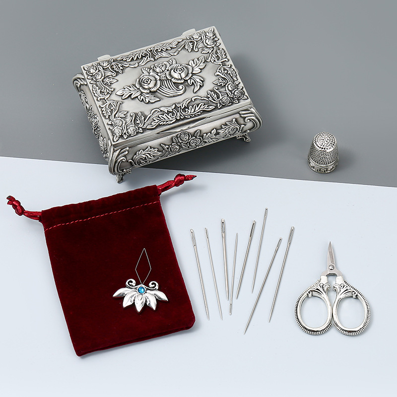 Sewing Thimble Metal - Kit di forbici da ricamo, forbici