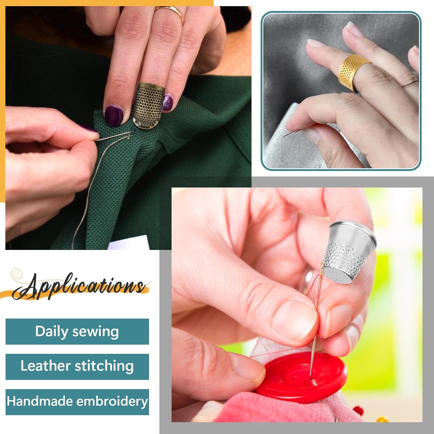 Ditali da Cucito, Anelli Dital - Sewing Thimble Metal recensione e prezzo