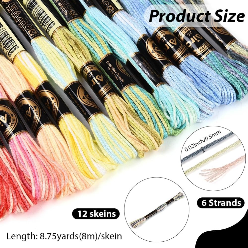 12 Rocchetti da 105 Iarde, Fil - Embroidery Floss Thread recensione e prezzo