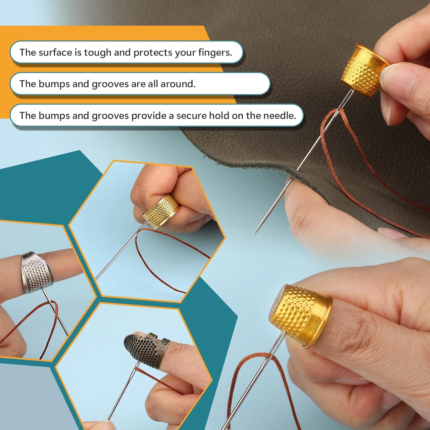 Kit di 8 Ditali per Cucito a M - Sewing Thimble Metal recensione e prezzo